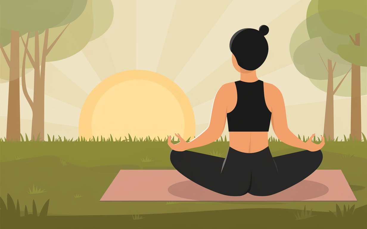 Mental Health Benefits of Yoga and Meditation  Mental Health Benefits of Yoga and Meditation a serene outdoor setting at sunrise with a person uDouikL9SMSd9iOYbQMM w CTp  DDCQM6g3kGVYDQL g