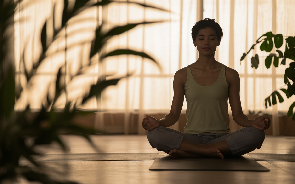 How to Manage Stress with Yoga  How to Manage Stress with Yoga a serene yoga studio setting with soft natural lig fGofWKTqQ3GiaJ3nRsJMLQ  62Jc6YlSh2J 9O8Sa13EA